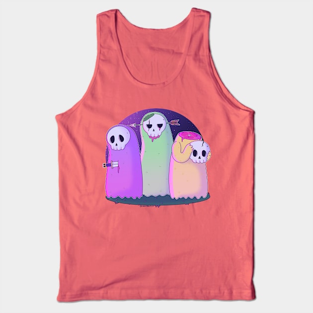 Pastel Ghosts Tank Top by Roa